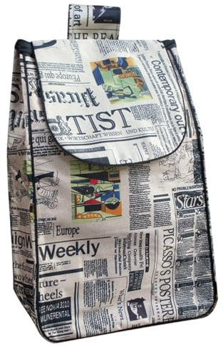 Wansiman Caddie Remplacement,Sac Remplacement Chariot Shopping Pliant,Sac De Courses Remplacement,avec Poches LatéRales,Pliable,RéUtilisable,pour Faire Shopping Sac De Remplacement