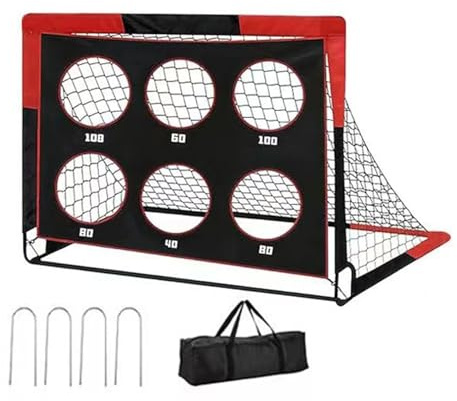 Porta Da Calcio Per Giardino,Set Attrezzatura Bersaglio Con Design Moderno | Rete Porta Calcio Pieghevole 121x91 cm - Per Ragazzi, Ragazze, Sport, Allenamento, Pratica, Lancio, Festa, Giochi