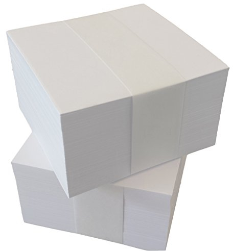 Druckerei Scharlau 1000 Notizzettel 10x10 cm, holzfrei, 80g/m², weiß, zum Nachfüllen von Zettelboxen