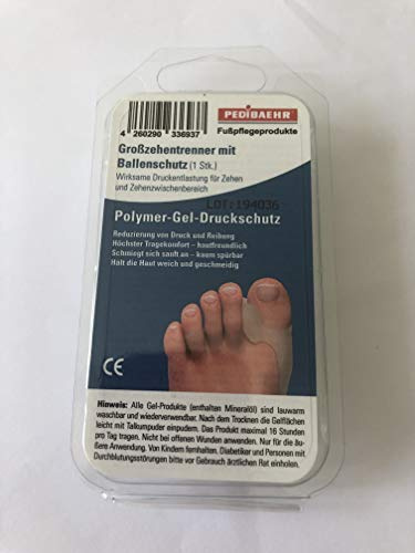 Pedibaehr Großzehentrenner mit Ballenschutz Polymer-Gel-Druckschutz