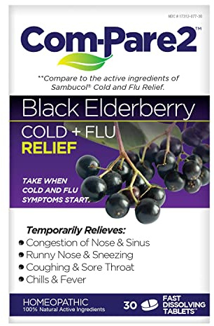 Com-Pare2 Black Elderberry Cold + Flu Relief