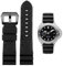 FOUUA Uhrenarmband Gummi Armband 22mm 24mm PANERAI Uhrenarmband Wasserfest Gummi Gebürstete Edelstahl Silber Schnalle Ersatzband kompatibel mit Panerai Unisex