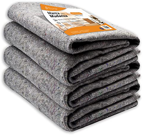 OFITURIA Decke zum Transport von Möbeln und Geräten (Grau, 3 Einheit)