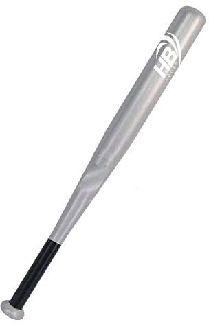 Vetrineinrete® Mazza da Baseball in Metallo Sport Mazze Softball 71 cm Impugnatura Antiscivolo 1Kg (Silver)