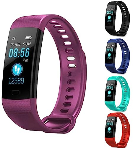 iSTYLE Activity Tracker, Health Heart Rate Monitor Sleep Monitor, Bluetooth Smart Watch, Waterproof Sport Fitness Tracker Step Pedometer Calorie Counter (Purple)
