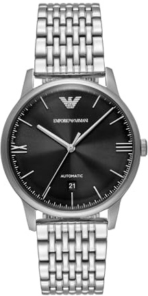 Emporio Armani Herren Analog Automatik Uhr mit Edelstahl Armband AR60081