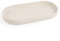 Autumnlife Badezimmer Tablett Dekotablett, Keramik Deko Tablett Ablageschale Kleines Oval Tablett für Toilette und Waschtisch Badewanne Küchenspüle - Cremeweiß