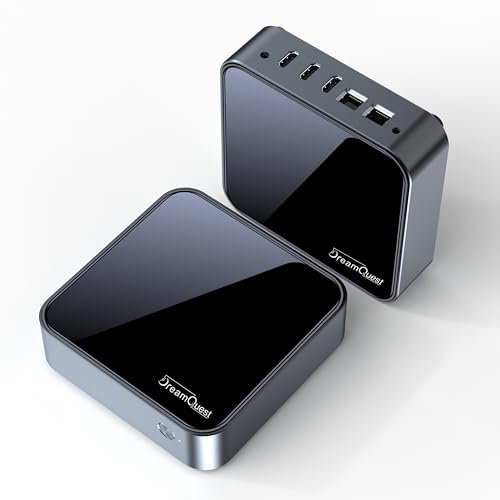 DreamQuest Mini PC mit Win-11 Pro Intel N95 (bis zu 3.40GHz) 32GB DDR4 1TB M.2 SSD Micro Desktop Computer Business PC Support 4K HDMI Port,2X Gigabit Ethernet,USB3.2x4/WiFi 5/BT4.2 for Office