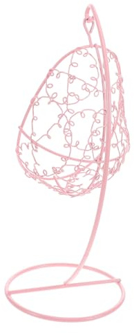 WESIEVYA Mini Hammock Ornaments for Bedroom Metal Miniature Swing Chair for Boys and Girls Portable Hammock for Indoor and Outdoor Garden Miniature Furniture Ornament