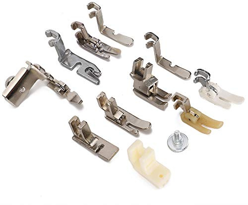 Qcwwy Kit de Máquina de Coser Vintage Universal Juego de Pie de Prensador Duradero para Accesorios de Costura de Bricolaje Máquinas de Costura Multifunción para el Hogar