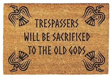 Giftstory Nordische Willkommensmatte 60x40 cm | Wikinger Geschenk | Übernatürliche Innenmatte | Lustige Fußmatte | Geek Geschenk | Übernatürliche Innenmatte | Geschenk der Nordischen Mythologie