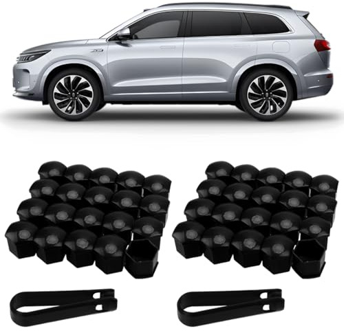BAHME 20 Pcs Copridado Ruota 19mm, Copri Bulloni Ruota Universali, Copridadi Bullone Ruota, Copridadi Ruota, Tappi Ruote Auto, Copridadi Esagonali per Pneumatici con 1 Strumenti di Rimozione