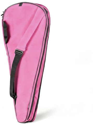 Alephnull tennisväska för 1/2 racket tennisracket fodral vadderad padelväska för tennis/badminton/squash tennis racket väska tennisracketfodral (rosa – 2 racketar)