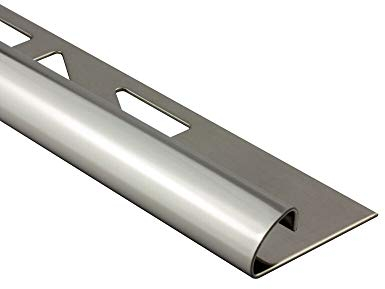 10x Viertelkreis Profil Edelstahlschiene Fliesenprofil Fliesenschiene Edelstahl V2A L250cm 8mm glänzend