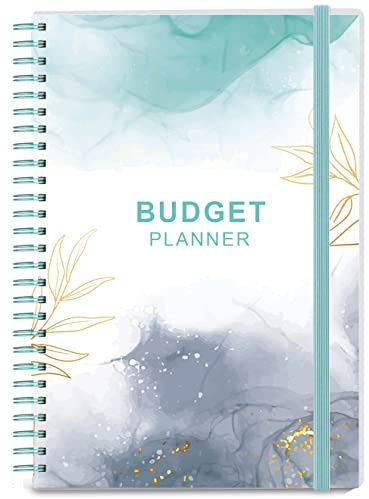 Budget Planner - Monthly Financial Organizer with Expense Tracker Notebook. Monthly Budget Journal，A5 Undated Finance Planner/Account Book That Manages Your Finances, Start Anytime, Teal