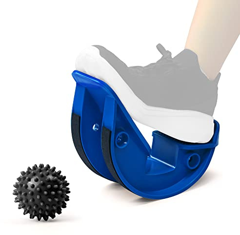 INFIDEZ Foot Rocker with Spiky Ball, Calf Stretcher for Plantar Fasciitis Relief, Achilles Tendonitis Relief, Shin Splint Relief, Ankle Stretcher, Achilles Stretcher Improving Flexibility - Blue