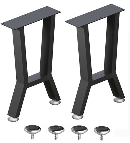 YCCO Dining Room Table Bench Legs,Metal Coffee Table Legs 15-Inch,Furniture Legs for Bedroom End of Bed,Shoe Rack Bench for Entryway,Kitchen,Garden,Patio,Outdoor Indoor Porch,DIY Legs (H Shape,2 Pcs)