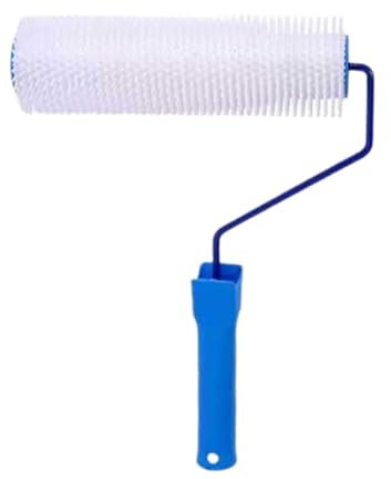 perfk Rullo a spillo Rullo di laminazione manuale per massetto autolivellante a rulli chiodati, Punta da 28 mm