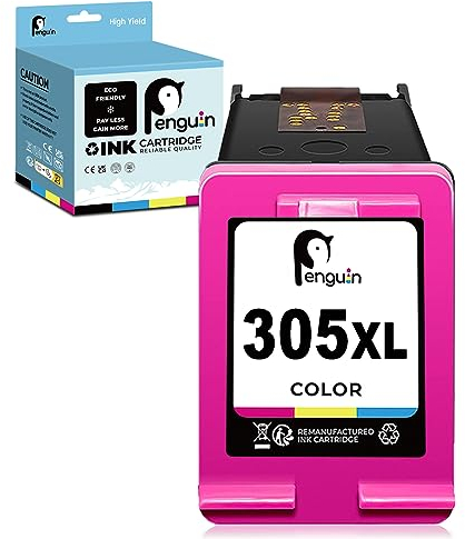 Penguin 305 XL Farbe Druckerpatronen für HP 305XL für Envy 6000e 6010e 6022e 6030e 6032e für Envy Pro 6400 6420 6422 6430 6432 Wiederaufbereitete Patronen(1 Farbe)