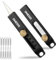 Omesio 2PCS Couteau Porte-Clés, Couteau Pliant Compact En Aluminium Avec 10 Lames Supplémentaires, Mini Couteau De Poche Edc Everyday Office Stationery, Coupeur D'enveloppe Tranchant Ouvre-Boîte