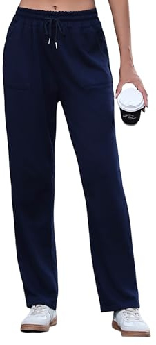 UniExcosm Pantalone Donna Running Sportivi da Donna Blu Navy M