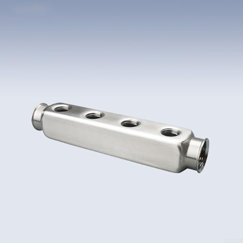 YUANGANG Distributore per tubi in acciaio inossidabile per tubi di scarico a pavimento, accessori per riscaldamento a pavimento, collettore spazzolato in acciaio inossidabile 304 (4 vie)