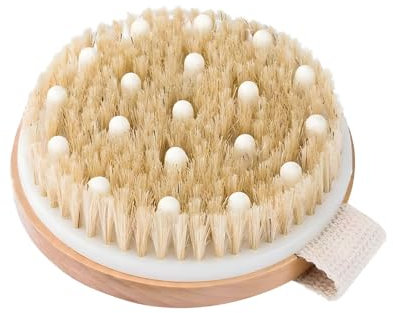 Brosse pour le corps sèche, Brosse Corps a Sec La brosse exfoliante pour drainage lymphatique, Brosse exfoliante corps Idéale pour peau sèche, stimule la circulation sanguine