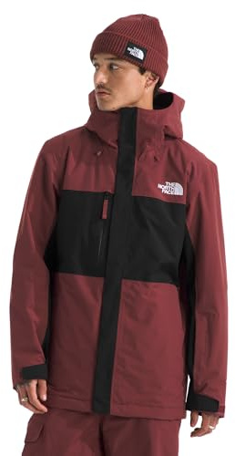 The North Face Men's Freedom Insulated Jacket - Waterproof Winter Coat, Ski & Snowboard Features, Synthetic Insulation, Sumac/TNF Black, Large