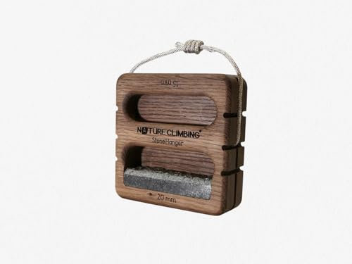 Nature Climbing Stone Hanger Black Edition Portable Fingerboard – 6/10/15/20mm Edges | Crimp & Pinch Finger Strength Training Board for Rock Climbing & Bouldering