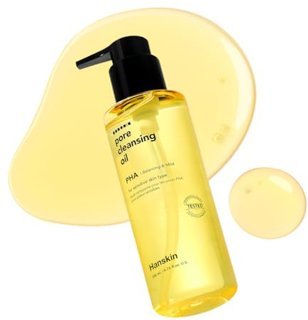 Hanskin PHA Pore Cleansing Oil for Face, Korean Makeup Remover, 6.76 oz