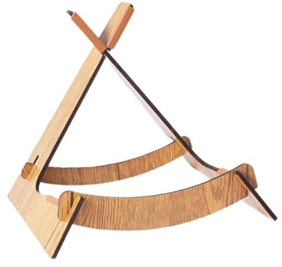 TTETTZ Soporte para Guitarra Soporte Universal para Bajo Ukulele Violín Soporte XL de Instrumentos Musicales Base Antideslizante Apto para Coleccionistas Pro, Color Madera Oscura