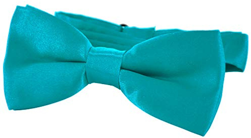 DonDon Papillon bambino e Ragazzo Ragazzi annodato e regolabile 9 x 4,5 cm effetto seta lucido verde