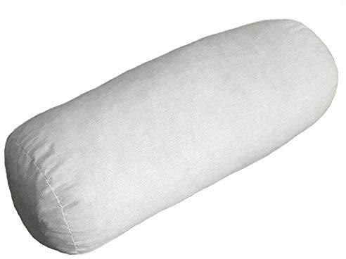 Nackenrollenbezug Kissenhülle | Mako-Baumwolle | Weiß | 40x15 cm