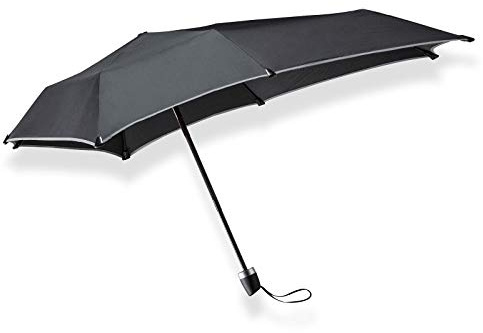 Senz Mini parapluie pliable noir réfléchissant, Noir réfléchissant, ONE SIZE, Noir réfléchissant, ONE SIZE