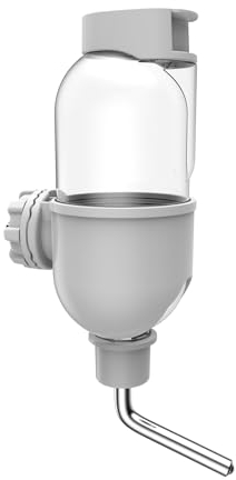 Automatischer Wasserspender Kaninchen Hasen Trinkflasche Hängend Meerschweinchen Hamster Trinkflasche Für Kaninchen Meerschweinchen Hamster Chinchilla Frettchen (Grau)