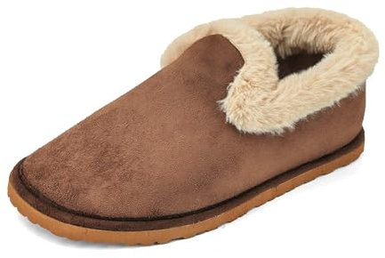 JOMIX Pantofole Donna Invernali Babbucce Pelose Chiuse Calde Ciabatte Pelliccia Elegante da Casa Scarpe Termiche da Inverno Imbottite con Suola Memory Foam Made in Spagna JX0006 Marrone Scuro 36