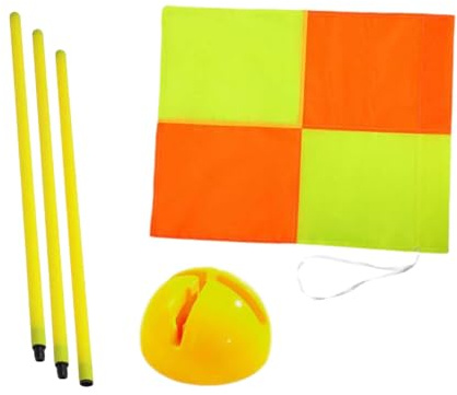 harayaa Soccer Corner Flag, Playing Field Equipment, Versatile Training Sports Flag Football Field Corner Flag for Adults Kids, 1.5m yellow base