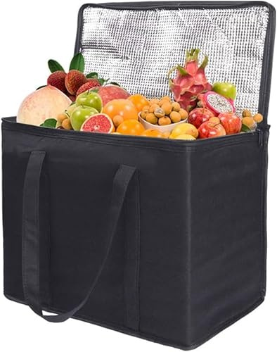 SFBSFL Large Cooler Bag, Insulated Thermal Cool Box Water-Resistant Leakproof for Picnic Camping BBQ Beach Outdoor (Black)
