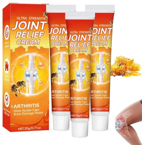 Mullein Joint Relief Cream Arthritis Ultra Strength, Bee Venom Cream for Arthritis, bee venom pain relief cream,Bee Venom Joint and Bone Advanced Creams, for Back, Neck, Feet, Shoulder (3Pcs*20G)