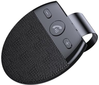 Zambuph Kit de coche altavoz manos libres para reproducción de música ABS coche inalámbrico Bluetooth 5,0 altavoz manos libres Kit vehículo