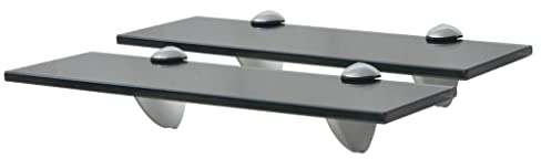 Tomostar Lot de 2 Étagère Murale en Verre Trempé, Étagère de Douche Tablette de Salle de Bain Murale 2 pcs Verre 30 x 20 cm 8 mm