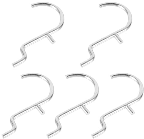 FOYTOKI 5pcs Metal U Shape Pegboard Hooks Stainless Steel Pegboard Hangers Heavy Duty Perforated Wall Hooks for Industrial Display Rack and Storage Organization