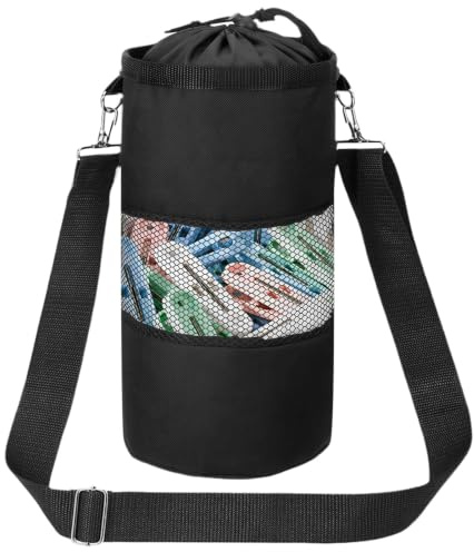 JIZZU Sac à Pinces à Linge avec Bandoulière et Crochet de Suspension | Jusqu'à 150-200 Pinces à Linge, Cordon de Fermeture, Usage Intérieur et Extérieur
