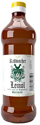 Original Radduscher Leinöl aus dem Spreewald Dorf Raddusch kaltgepresst, ungefiltert 100% naturrein und naturbelassen Leinsamenöl Omega 3 vegan reines Naturprodukt aus dem Spreewald (500 ml)
