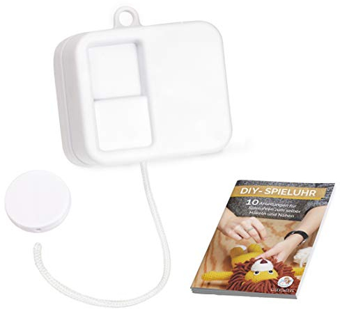 GLÜCKSWOLKE Spieluhr Werk mit Gratis E-Book I 14 Melodien zur Auswahl (Harry Potter) I DIY Spieluhrwerk zum einnähen I Ersatz Spielwerk waschbar I Musikdose Musikwerk für Baby Kinder Spielzeug