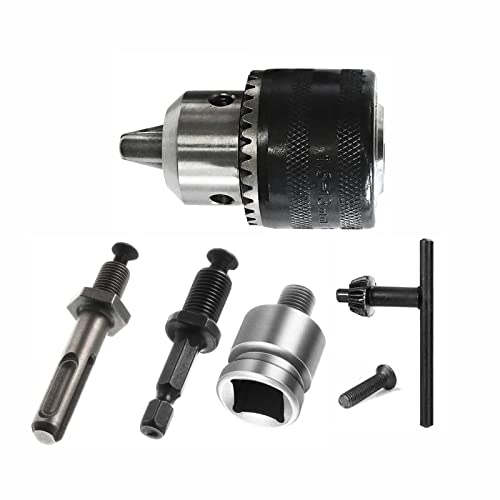WOMGF Bohrfutter - Zubehörsatz 1,5-13 mm 1/2-20UNF Zahnkranzbohrfutter mit SDS-plus Adapter, Zubehör für Bohrhämmer, Schlagbohrmaschinen, Bohrmaschinen, Zahnkranz Futter Bohren Spannen