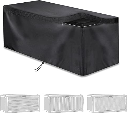 Coperture Protettive Cassapanca Contenitore da Esterno, Cappuccio di Copertura Per Armadietto, Copertura di Protezione Per Armadietto In Tessuto Oxford 420d, Copertura Impermeabile (132X71X67cm)