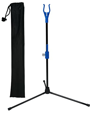 Longbowmaker Archery Stand - Recurve & Compound Bow Rack Holder, 48cm Height (BLUE)