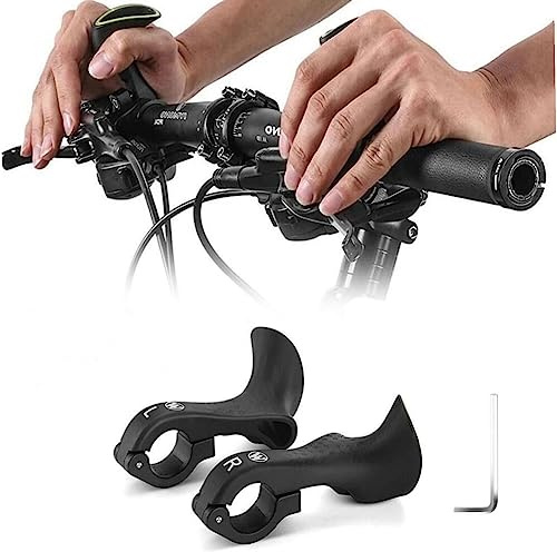 NUHUi Mountain Bike Handlebar Ends MTB Inner Bike Bar Ends Mountain Bicycle Handlebar Extender Bar Ends Attachments Lightweight Gift Ergonomic Design Equipped with Fluorescent Lamp(Small)