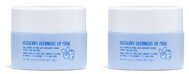 W7 Maschera Labbra Notte Sweet Dreams alla Mirtillo - Vitamina E, Aloe Vera e Olio di Semi d'Uva - Per labbra idratate, carnose e irresistibili - Confezione da 2